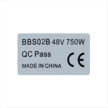 20 stuks 48V750W Ebike stickers voor voor- en achternaafmotor CE-label tag Elec