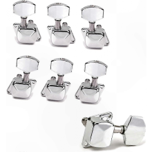 6-Pack Guitar Tuning Pegs with Locking Mechanism Semiclosed Design for Precision Tuning