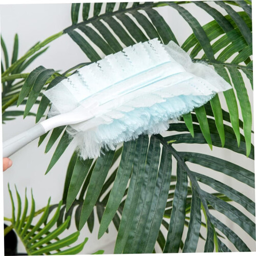 Dusting Kit with Microfiber Duster Handle and 10 Electrostatic Disposable Refills for Home Cleaning 1