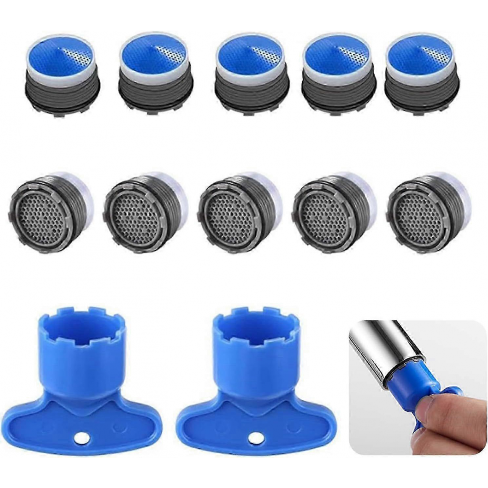 10 Pack Faucet Aerator, M18.5 Faucet Aerator, Plastic Faucet Aerator, Faucet Aerator With 2 Aerator Wrench, Water Saving Faucet Aerator For Kitchen, B 7057162547365