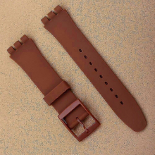 Bracelet de montre en TPU souple 20 mm (brun 19mm) - Bracelet silicone pour montres
