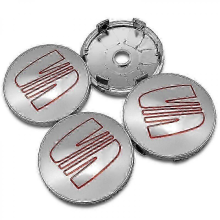 60MM silver red4pcs 56mm 60mm Car Wheel Center Hub Cap Rim Cover Emblem Stickers Accessories For Seat Ibiza 6j 6l Fr Ateca Altea Xl Leon 2 Leon
