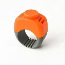 Orangefarbener Hundeklicker, Fingerring-Clicker für Haustiertraining, für Hunde, Katzen, Pferde