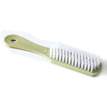 Soft Bristle Shoe Cleaning Brush with Ergonomic Curved Handle and Hanging Hole Nordic Green
