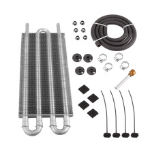 Air Conditioning Condenser,Auto A/C Air Conditioning Tubular Condenser Aluminum Alloy 4Row Tube Condenser Universal Car Modified Accessories