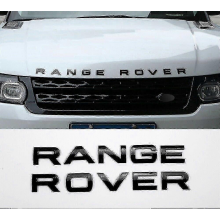 Jeu d'emblèmes à lettrage noir brillant pour Range Rover Vogue Sport et Evoque