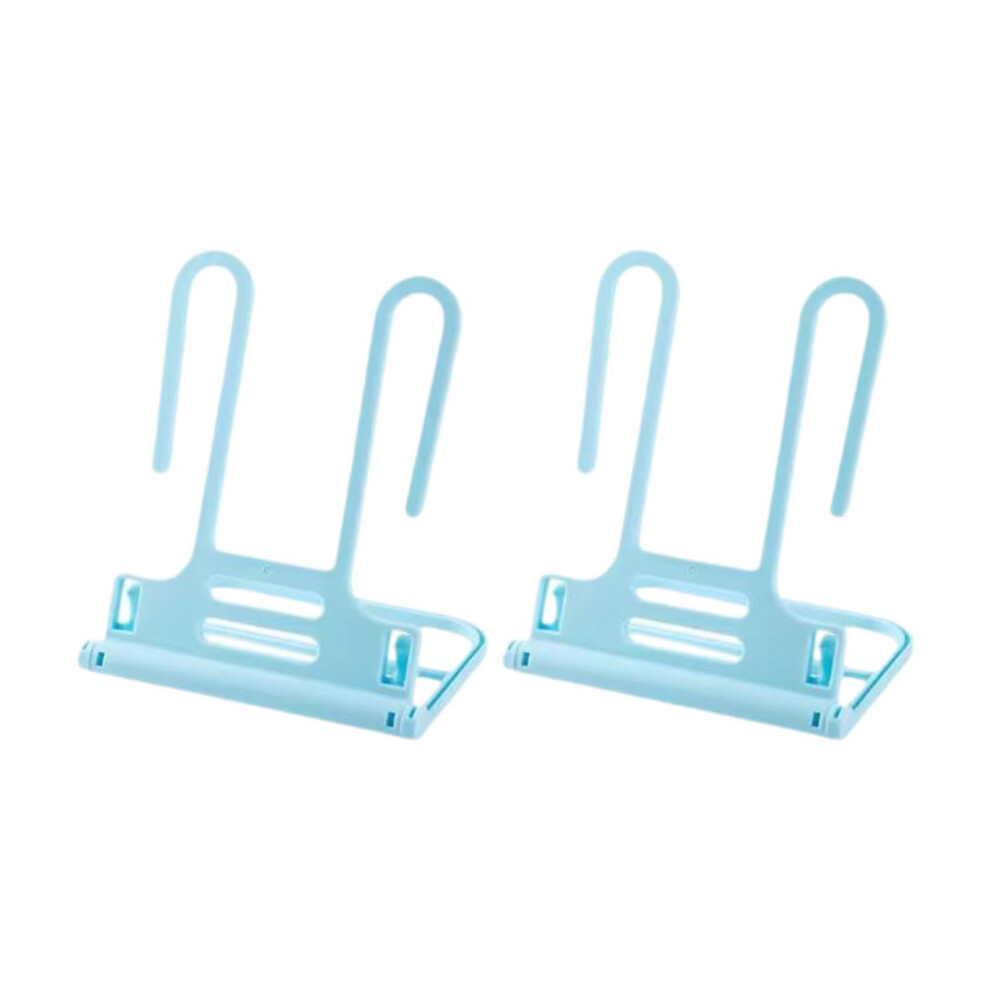 Kids Shoe Rack 2Pack Foldable Space Saving Organizer for Hallway Nursery Living Room  Blue