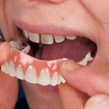 Extra Thin Fake Bright White Tooth Veneers Silicone Soft Safe Adhesive Denture Hide Shade Braces Comfortable Teeth Orthodontic - xin