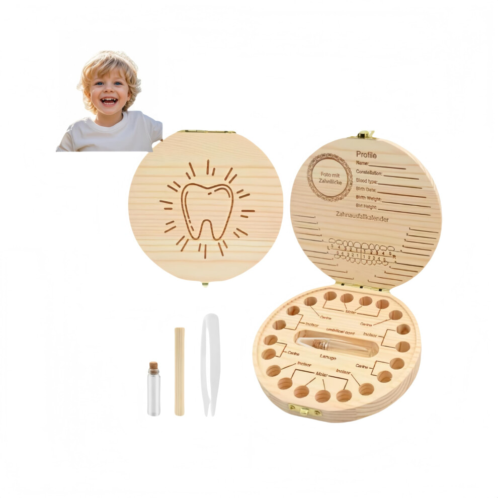 Wooden Milk Teeth Box, Magic Tooth, Gift for Christening and Birthday