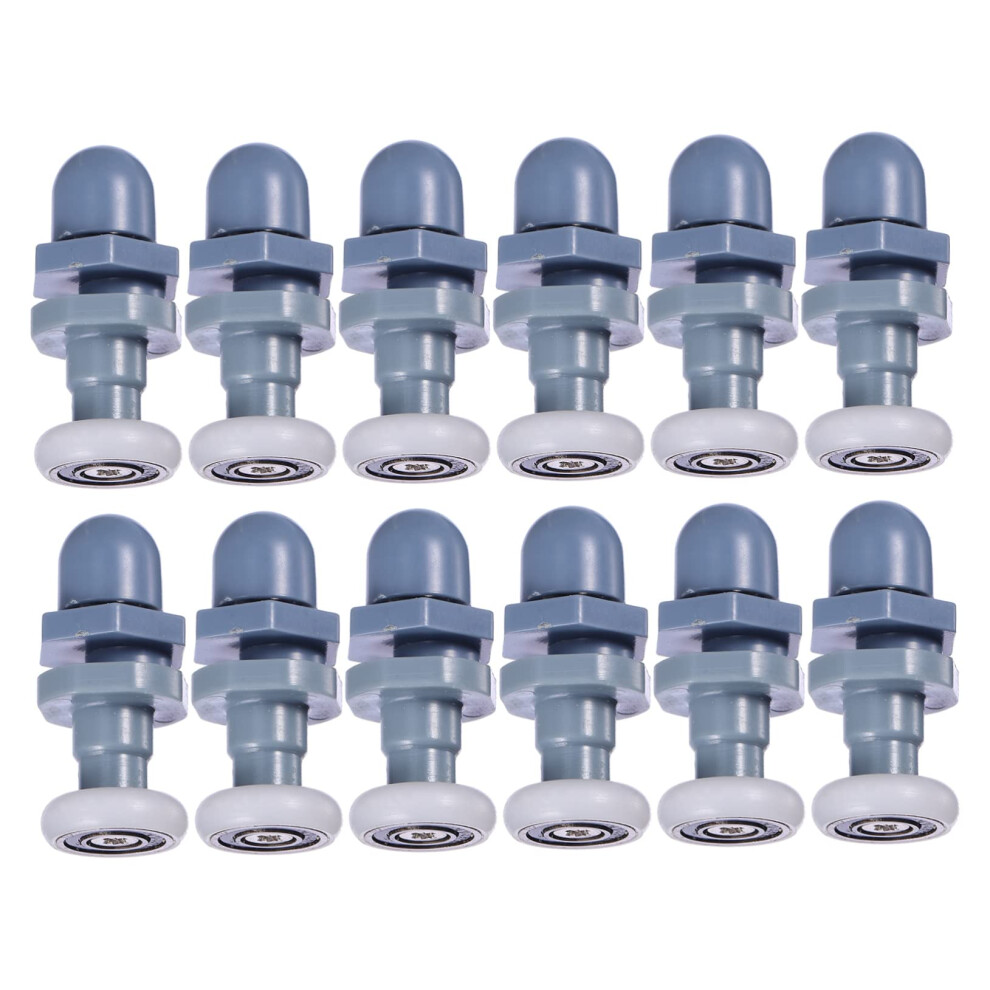 12Pcs Shower Door Rollers Replacement Kit Quiet Curved Glass Track Pulleys For Sliding Bathroom Doors 9001264619756