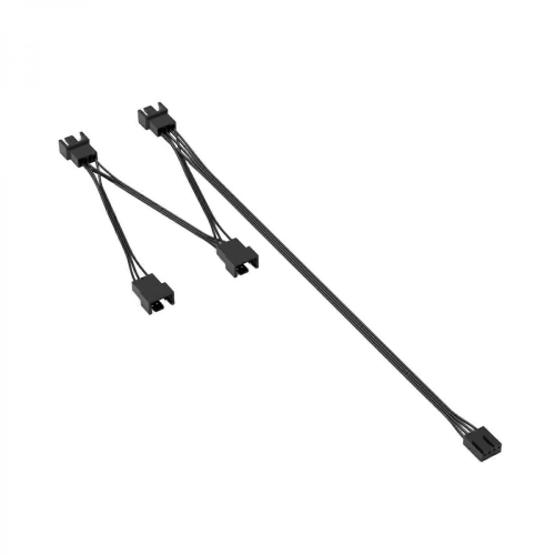 Câble répartiteur PWM 4 broches pour ventilateurs PC, compatible multi-ventilateurs (noir/blanc).