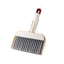 Desktop Cleaning Brush Set with Dustpan, Compact Handheld Sweeper for Crumbs and Debris, Beige