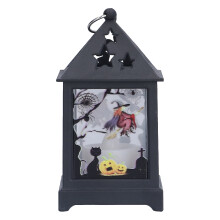 Halloweenske LED svetlá, prenosné halloweenske lampáše, opakovane použiteľné dekorácie na udalosti, strašidelný oranžový lampáš so