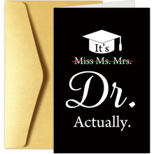 Doctorate PhD Graduation Card For Her, Medical School Graduation Card, Congratulation Card, It's Dr Actually