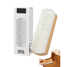 Suede Shoe Brush and Eraser Kit with Wooden Handle for Deep Cleaning Shoes, Bags and Jackets