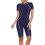 Costume intero donna blu navy anti-rash con cerniera frontale 1