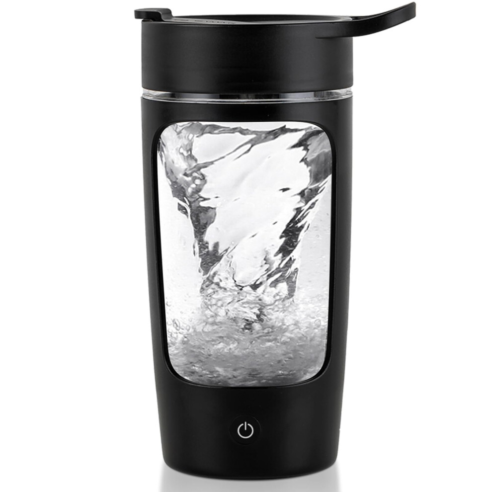 Black Electric Protein Shaker Bottle Tritan Bpaâ Usb Rechargeable Mixer Cup For Shakes 22Oz