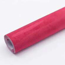 Elastic Suede SelfAdhesive Velvet Fabric  Tape for Car Interior and Home Renovation, Red 20x150cm