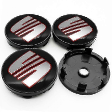 60MM black red4pcs 56mm 60mm Car Wheel Center Hub Cap Rim Cover Emblem Stickers Accessories For Seat Ibiza 6j 6l Fr Ateca Altea Xl Leon 2 Leon