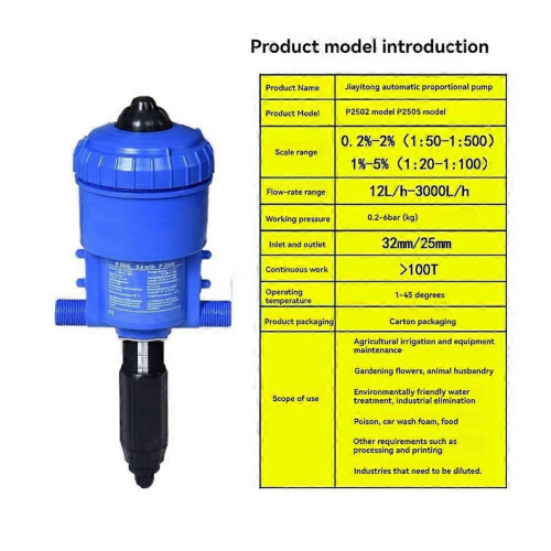 Injecteur d'engrais bleu 1-5% pour élevage, doseur chimique D 1