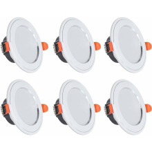 7W LED Recessed Lighting, Cool White Rust-Resistant Aluminum Alloy Ceiling Light, Stylish and Slim Design, Energy Saving A++ Fading-Resistant 6000K Be