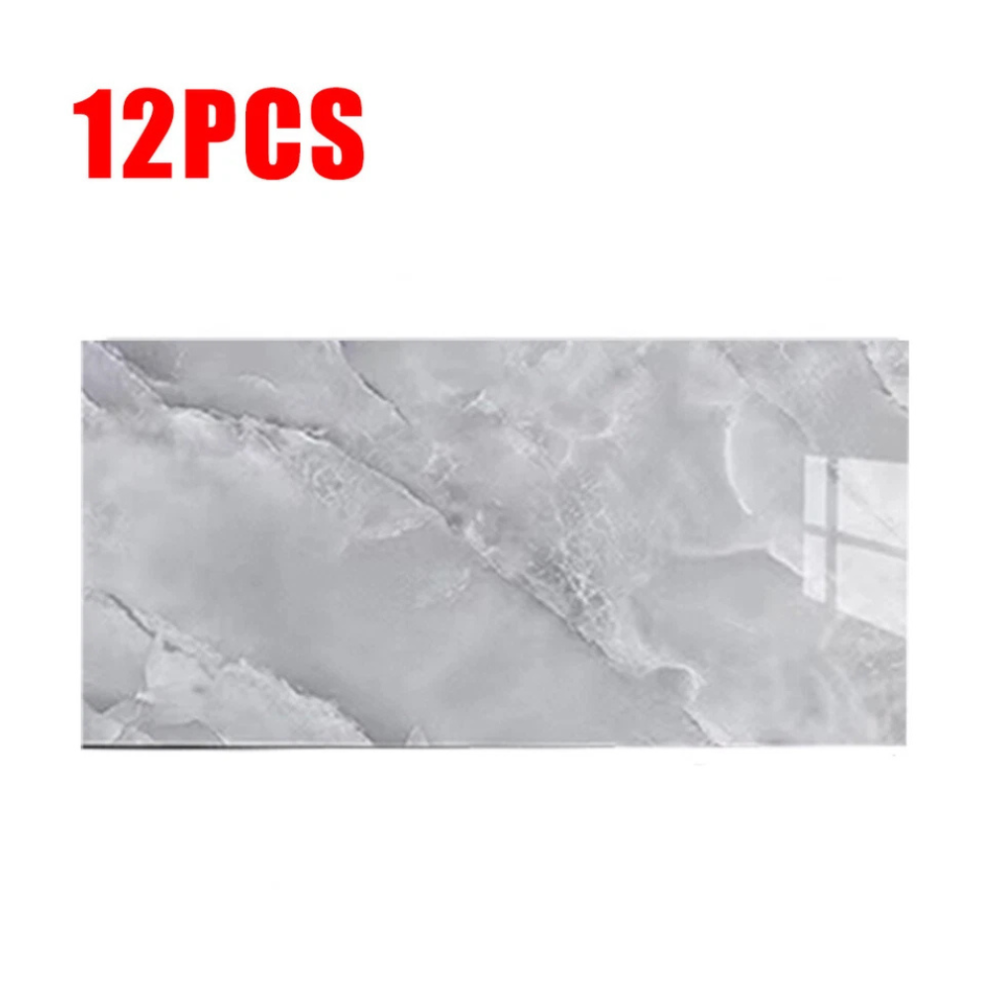 12X Self-Adhesive Marble Tiles Wall Sticker Stick On Kitchen Bathroom Home Decor 8187212410611