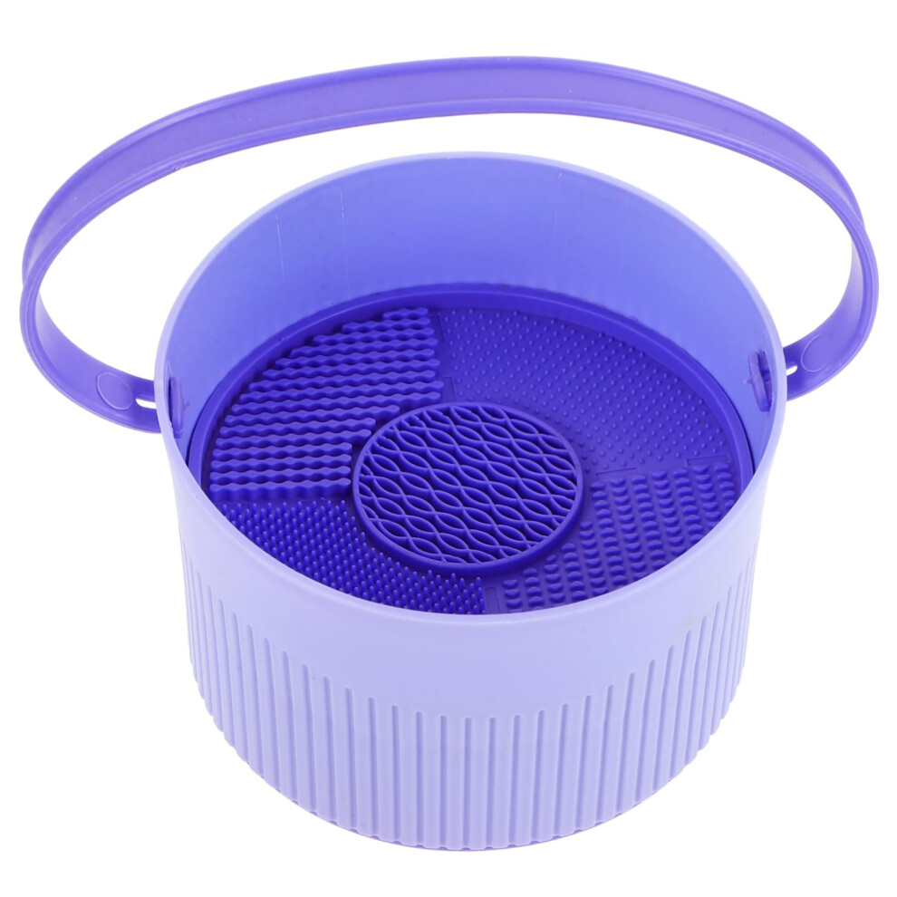 Silicone Makeup Brush Cleaner and Drying Bowl with Holder for Travel and Home Use
