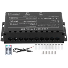 DMX til SPI-controllerdekoder til LED-lysstrimmel, farvetilstande justerbart hvidt lys DMX512-kompatibelt interface højkvalitetschips lang levetid