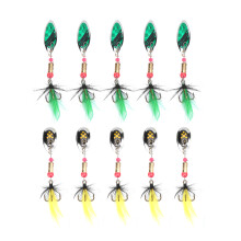 Kit de spinnerbaits, leurres à palette en métal pour la pêche au bar, à la truite, au saumon et au doré jaune, leurres de pêche en alliage de