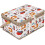 Polyester Sewing Basket with Wooden Base  Handle (Orange Needle Thread) 3