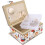 Polyester Sewing Basket with Wooden Base  Handle (Orange Needle Thread) 5