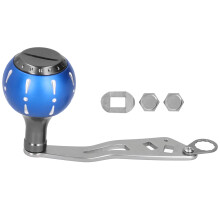 Accessorio per mulinello da pesca con manovella in metallo, montaggio personalizzabile, pomello comfort in EVA, resistente alla corrosione,