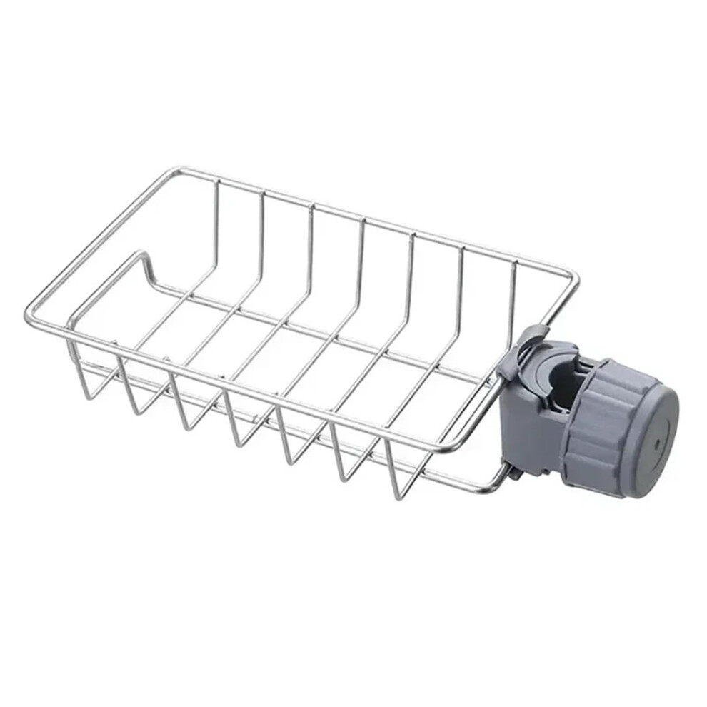 Kitchen Sink Sponge Holder Stainless Steel Faucet Caddy Soap Dish Towel Rack Organizer (1Pc) 9001264623722