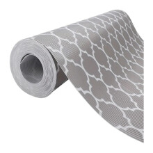Refrigerator Shelf Liner Waterproof Non Adhesive Roll for Kitchen Drawers Tables Cupboards Shelves Gray 300x45cm