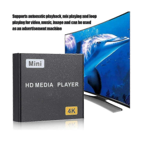 Lecteur multimédia Mini 4K avec disque dur, lecture 1080p, USB/SD, prise US C16 2