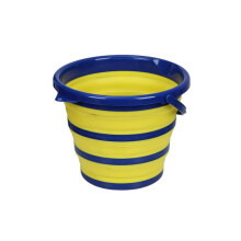 Collapsible Silicone Bucket Large Capacity for Cleaning, Fishing, Camping, Car Wash, Kitchen (Yellow)