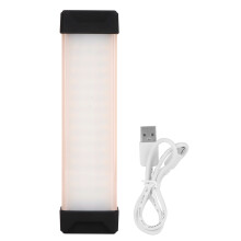 Lanterna de trabalho LED magnética, lanterna de camping recarregável para caminhadas, suporta carregamento de celular, 4 modos de iluminação,