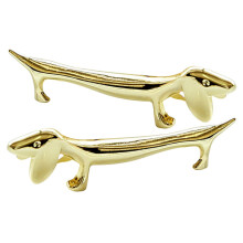stainless steel chopsticks rest zinc alloy golden 9x2.5cm