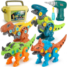 Take Apart Dinosaur Toys for Kids with Storage Box, Electric Drill, DIY Building Kit, Educational Gifts for Boys and Girls