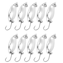 Cuillère de pêche en métal durable avec hameçons plus pointus et plus longs, résistants à la rouille, effet d'éclaboussures et de reflets,