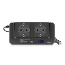 Car Inverter 200W Charger 12V To 220V Four USB Ports Dual Sockets EU Regulated Size