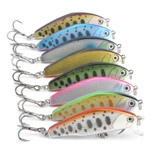 Δολώματα ψαρέματος Minnow Popper, ρεαλιστικό Swimbait με αγκίστρια από ανοξείδωτο ατσάλι 2