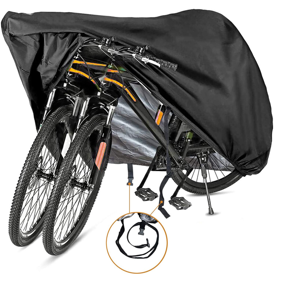 Bicycle Cover, Waterproof, Uv-Resistant, Reflective Pull Ring, 210D Ripstop Oxford Fabric, Windproof, Dust-Proof, Snow Protection, Without Anti-Theft 9416038264450