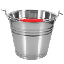 Stainless Steel Water Bucket with Handle Rust Resistant Pail for Kitchen, Garden and Outdoor Use