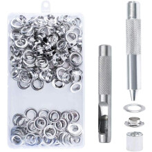 Metalen oogjes met ringen voor doe-het-zelfprojecten, voordelig en geschikt voor het repareren van canvas, dekzeilen, tenten, luifels en