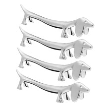 4 pieces dogshaped cutlery holder made of zinc alloy chopsticks rest for spoons and forks kitchen decoration and stable support for dishes