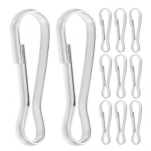 Silver3.00X1.00X0.20CMMetal Spring Hooks Hanging Buckle For Small Animals Household Use 20Pcs Silver 3.00X1.00X0.20CM Sleek and Sturdy Design