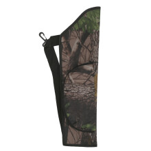 Aljava para flechas de besta para caça ao ar livre, bolsa de armazenamento leve em tecido Oxford com fecho de pressão e alça de ombro, camuflada.