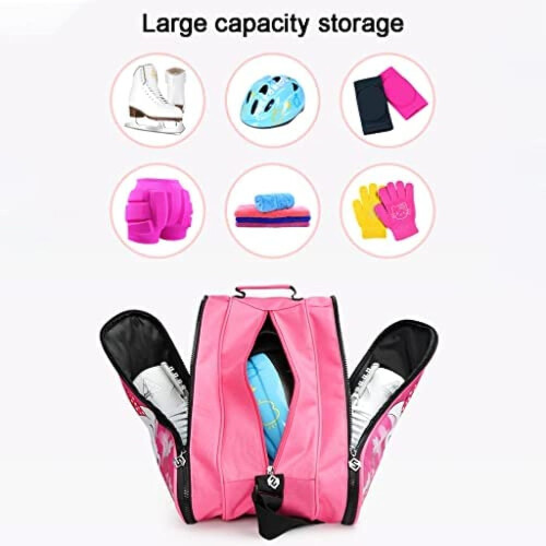 Roller Skate Bag, Breathable with Adjustable Shoulder Strap, Storage for Skates 363724cm 1