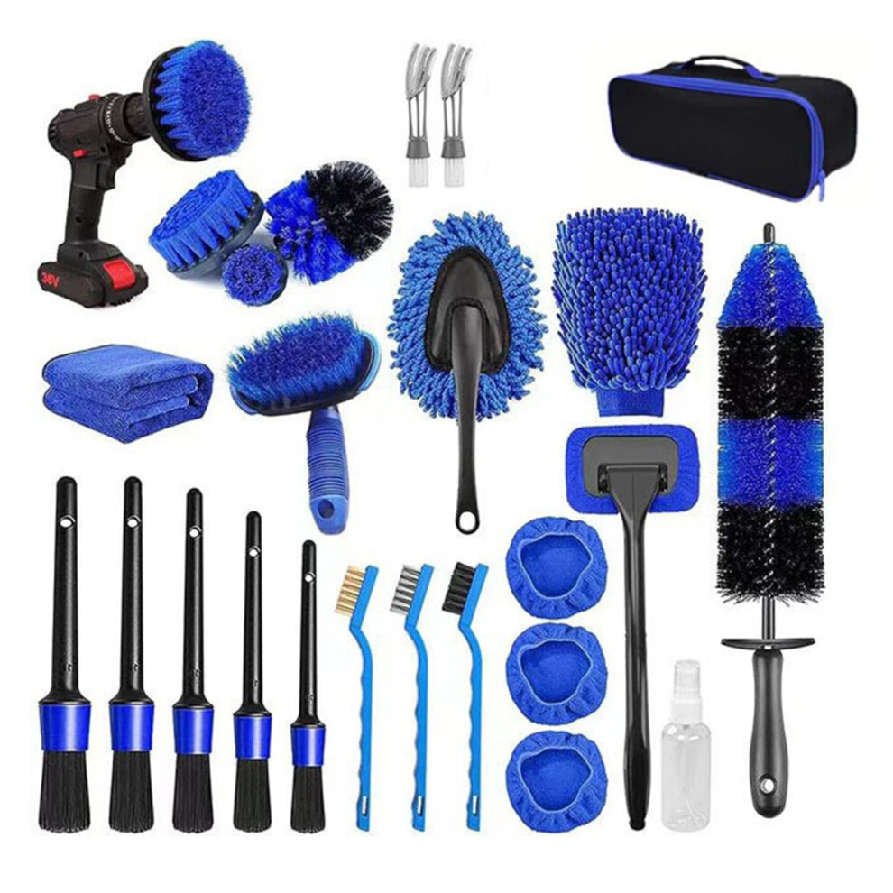 26Pcs Car Detailing Brush Set For Interior Exterior Cleaning Wheels Dashboard Engine 9119770430007